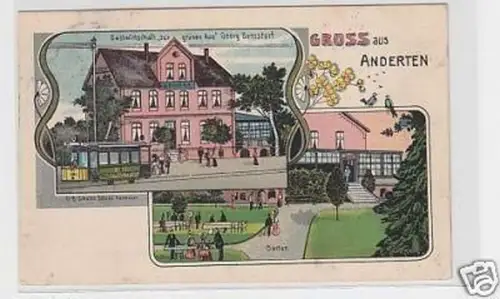 31515 Ak Lithographie Gruss aus Anderten Gasthaus 1911