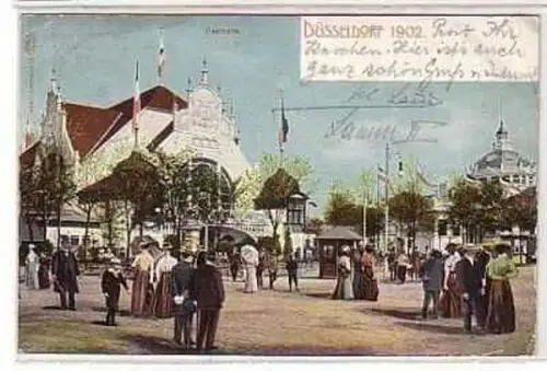 14110 Ak Düsseldorfer Ausstellung Festhalle 1902