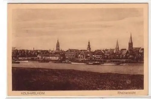 28196 Ak Köln Mülheim Rheinansicht um 1930