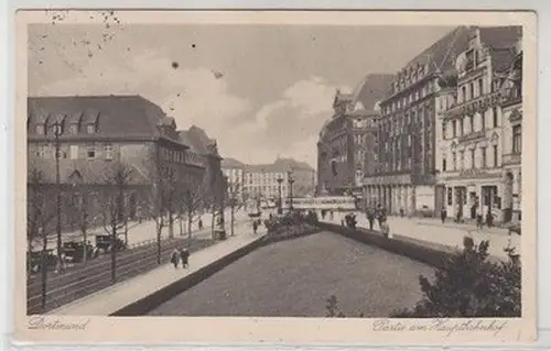 34370 Ak Dortmund Partie am Hauptbahnhof um 1925