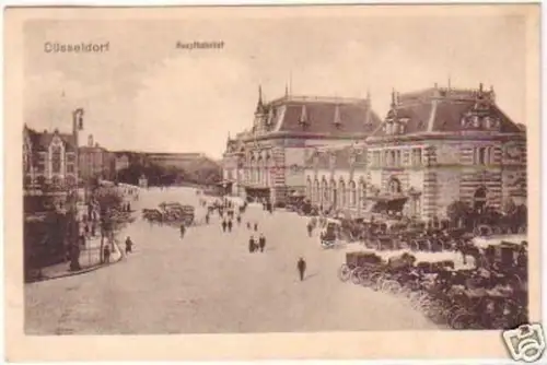 27213 Ak Düsseldorf Hauptbahnhof 1916