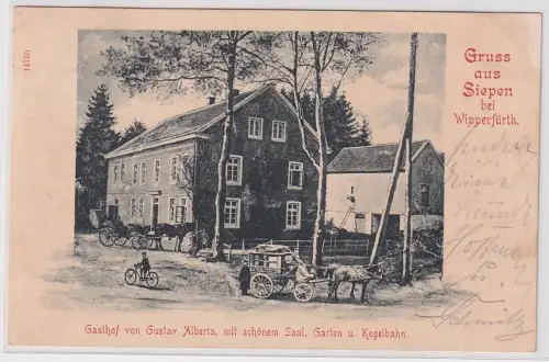 907298 Ak Gruß aus Siepen bei Wipperfürth Gasthof 1900