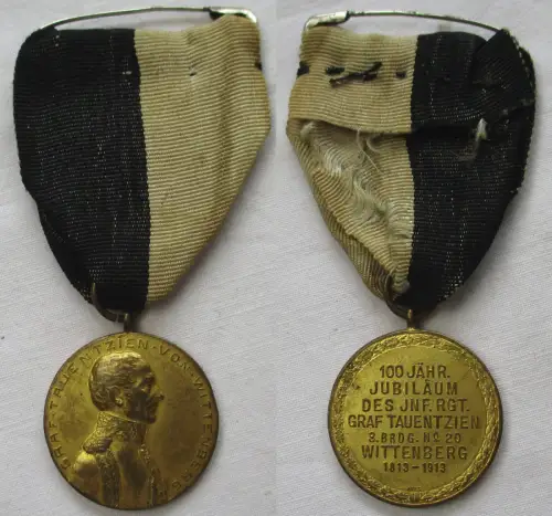 Medaille 100jähr. Jubiläum Inf. Regt. Graf Tauentzien No. 20 1813-1913 (104631)