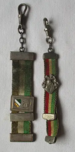 2 x schöne Bierzipfel 800er Silber Studentika Chemnitz 1925 (163553)