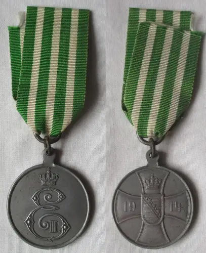 Sachsen Altenburg Tapferkeitsmedaille 1915 Zink 1. Weltkrieg (106046)