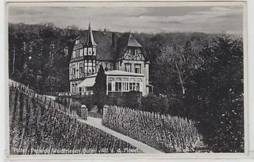 40026 Ak Hotel Waldfrieden bei Alf a.d. Mosel Bahn-Poststation Bullay 1935