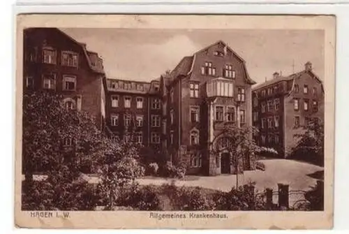 50885 Ak Hagen in Westfalen allgemeines Krankenhaus 1919