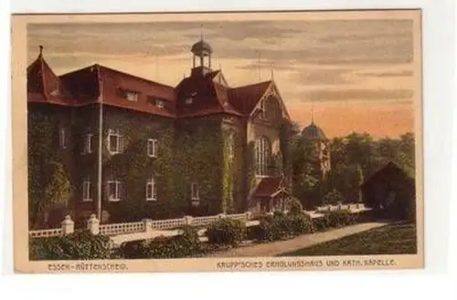 51532 Ak Essen Rüttenscheid Krupp´sches Erholungshaus und Kapelle 1924