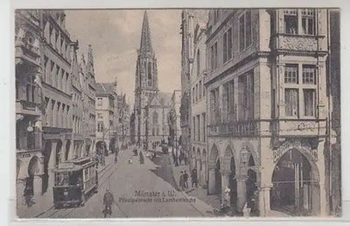 53141 Ak Münster i.W. Prinzipalmarkt mit Lambertikirche 1911