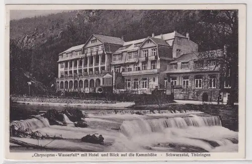 21015 AK Schwarzatal - Chrysopras-Wasserfall mit Hotel & Blick auf die Kammhöhe