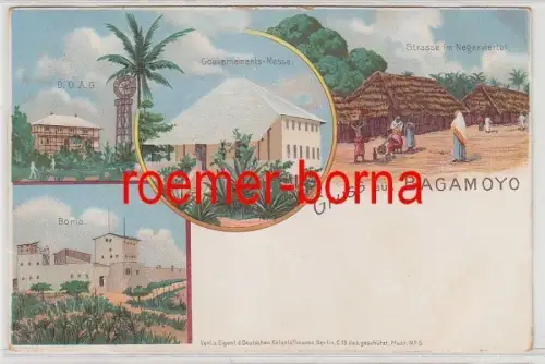 80592 Mehrbild Ak Gruss aus Bagamoyo Strasse im Negerviertel usw. um 1900