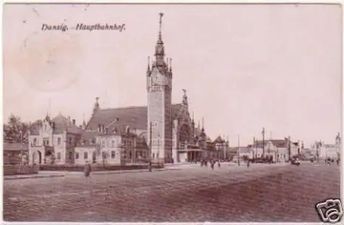 21041 Ak Danzig Hauptbahnhof 1907