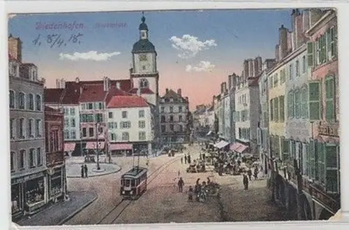 59818 Ak Diedenhofen Thionville Marktplatz 1918