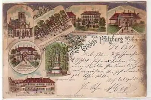 40204 Ak Lithographie Gruß aus Pfalzburg in Loth. 1897