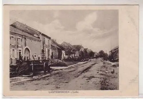 45356 Ak Lauterfingen in Lothringen Straßenansicht 1918