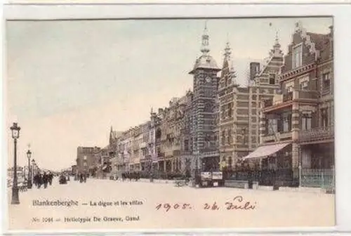 49939 Ak Blankenberghe Belgien La digue et les villas
