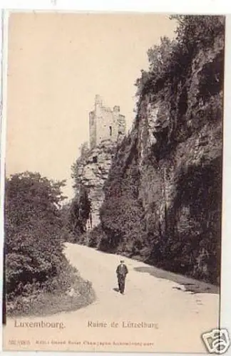 33310 Ak Luxembourg Ruine de Lützelburg um 1910