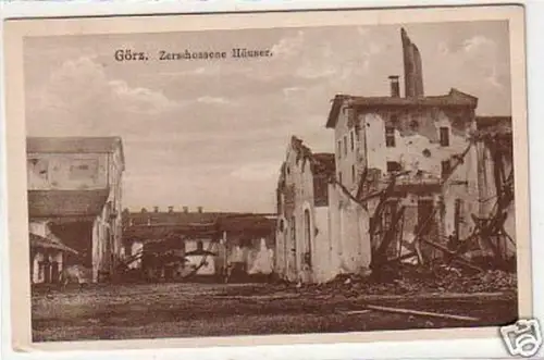 31212 Ak Görz zerschossene Häuser 1. Wk um 1916