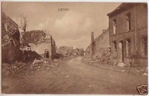 10840 Feldpost Ak Lievin Frankreich Straßenansicht 1917