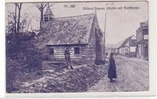 55100 Feldpost Ak Villiers Faucon Frankreich Zerstörungen 1. Weltkrieg 1917