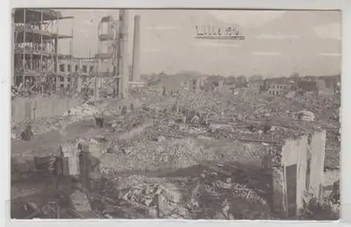 52139 Foto Ak Lille Explosion am 10. Januar 1916 Zerstörungen