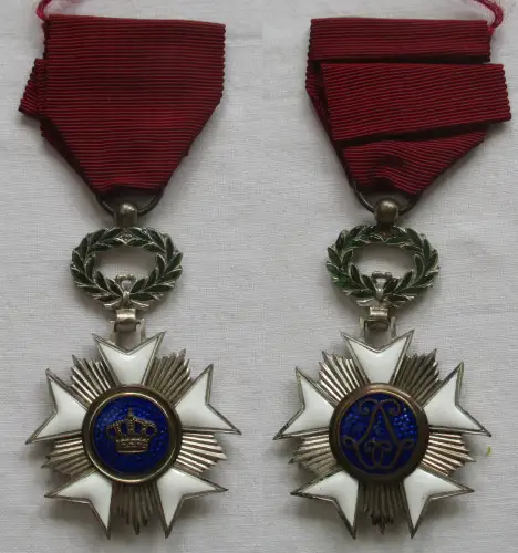 Belgien Orden Ritterkreuz zum belgischen Kronen Orden Original am Band (100202)