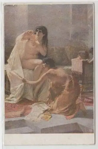 48489 Erotik Ak Susanna badet um 1910