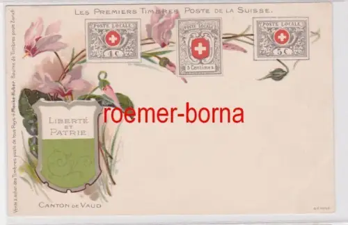 84503 Ak Lithographie Die ersten Briefmarken der Schweiz um 1900