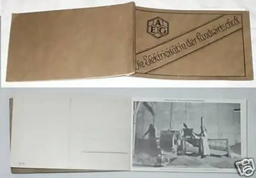 Mappe mit 11 Reklame Ak Firma AEG um 1920