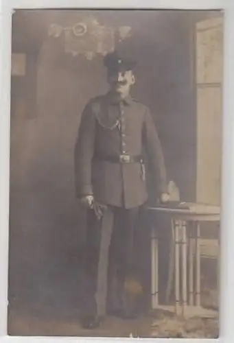 43512 Foto Ak sächsischer Soldat mit Schützenschnur