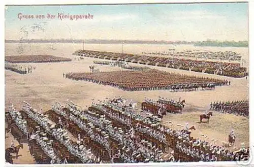 06237 Militär Ak Gruss von der Königsparade 1905