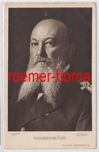 85086 Ak Grossadmiral von Tirpitz Wohlfahrtskarte Dt. Heerführer 8 um 1915