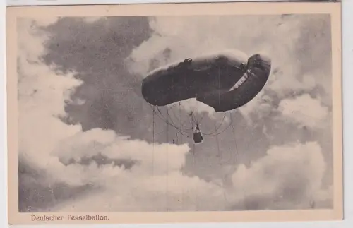 907854 AK Deutscher Fesselballon im Flug September 1917