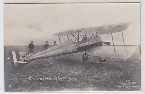 65537 W. Sanke Nr. 370 Ak erbeutetes französisches Flugzeug im 1. Weltkrieg