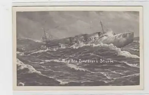 36094 Ak Torpedoboot Zerstörer im Sturm um 1915