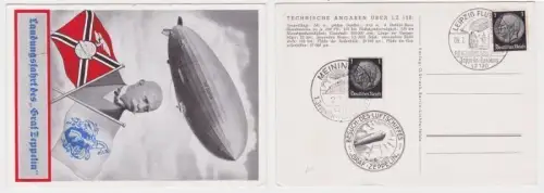 88436 Reklame Ak Landungsfahrt des 'Graf Zeppelin' 1938
