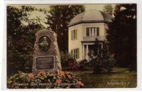 48453 Ak Naumburg S. Jahn Denkmal im Bürgergarten 1909