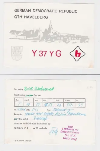 09231 QTH Funker Karte Havelberg 1982