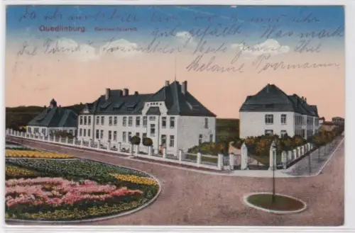 95513 Ak Quedlinburg - Blick auf Garnisonslazarett 1924