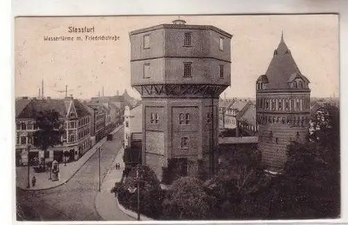 61094 Feldpost Ak Stassfurt mit Friedrichstraße 1916