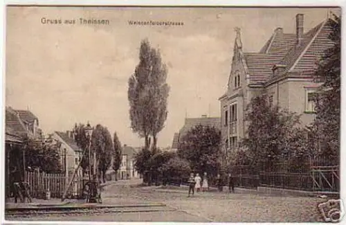 07418 Ak Gruß aus Theissen Weissenfelserstraße um 1910