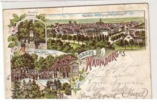 48297 Ak Lithographie Gruss aus Naumburg a.S. 1897