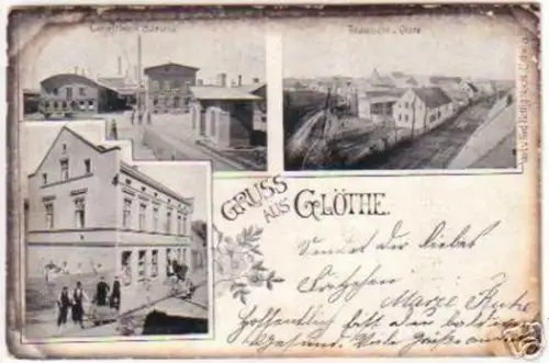18816 Ak Lithographie Gruss aus Glöthe 1901