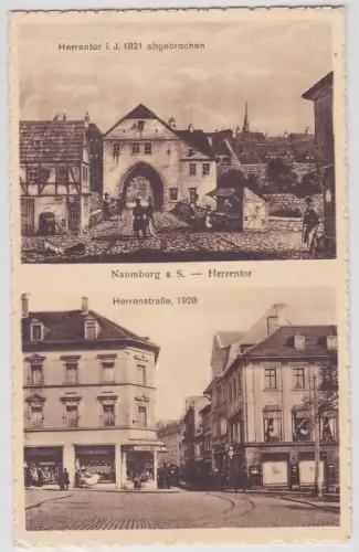 15916 Mehrbild Ak Naumburg a.S. Herrentor 1821 und 1928