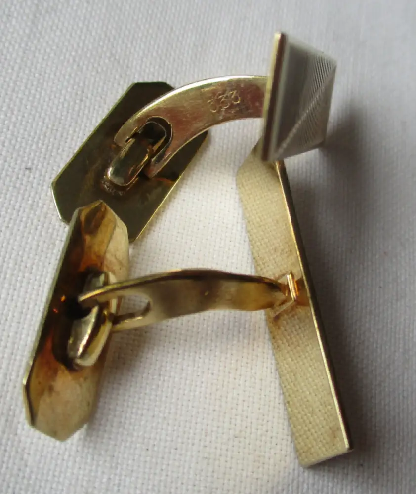 elegante Manschettenknöpfe 333er Gold Art Déco Stil (160488) 1