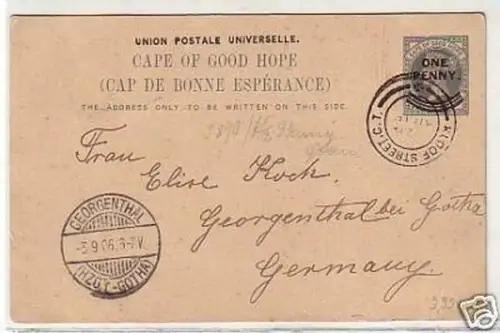 30116 Ganzsachen Postkarte Kap der guten Hoffnung 1906