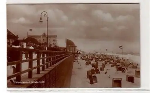 04333 Foto Ak Nordseebad Westerland auf Sylt 1927