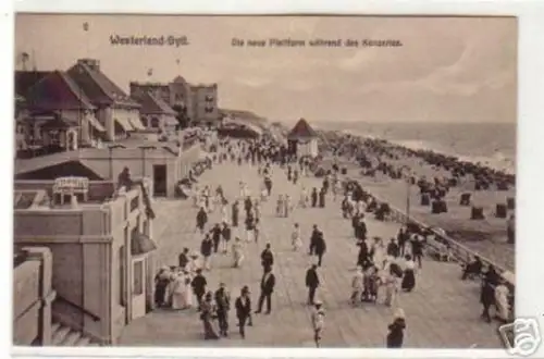 16333 Ak Westerland Sylt die neue Plattform um 1920