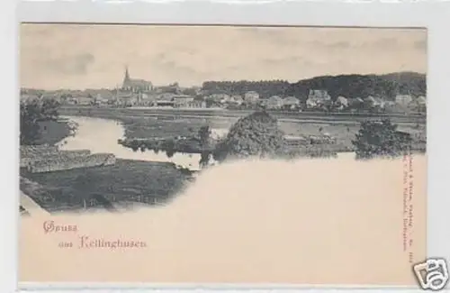31195 Ak Gruß aus Kellinghusen Totalansicht um 1900