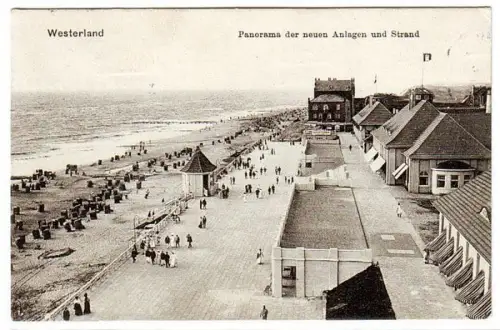 67688 Ak Westerland Panorama vom Strand 1913